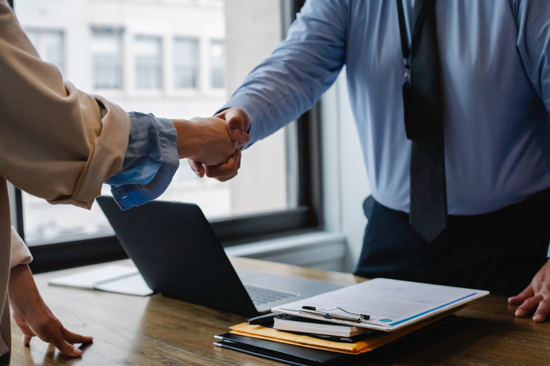 Businessmen shaking hands